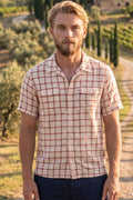 Knickerbocker - Penny Loom Cotton Shirt (Ecru / Red)