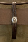 Alberto Luti - Type 328/40 Western Buckle Leather Belt in dark brown