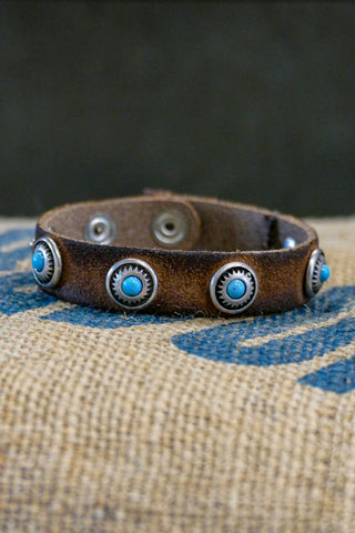 Alberto Luti - Turquoise Bracelet in Suede Leather