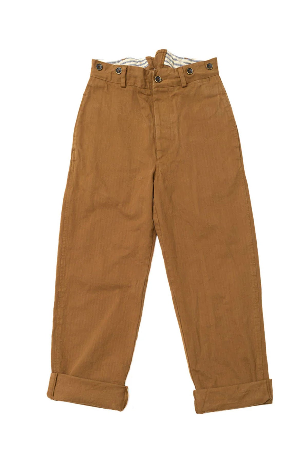 A Piece of Chic  - "Le Manard" Japanese HBT Work Pants in Rust