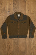 Max Rohr x GRP - Max 3 Bic Short Jacket C - 18oz. 100% Virgin Wool in Brown and Dark Green
