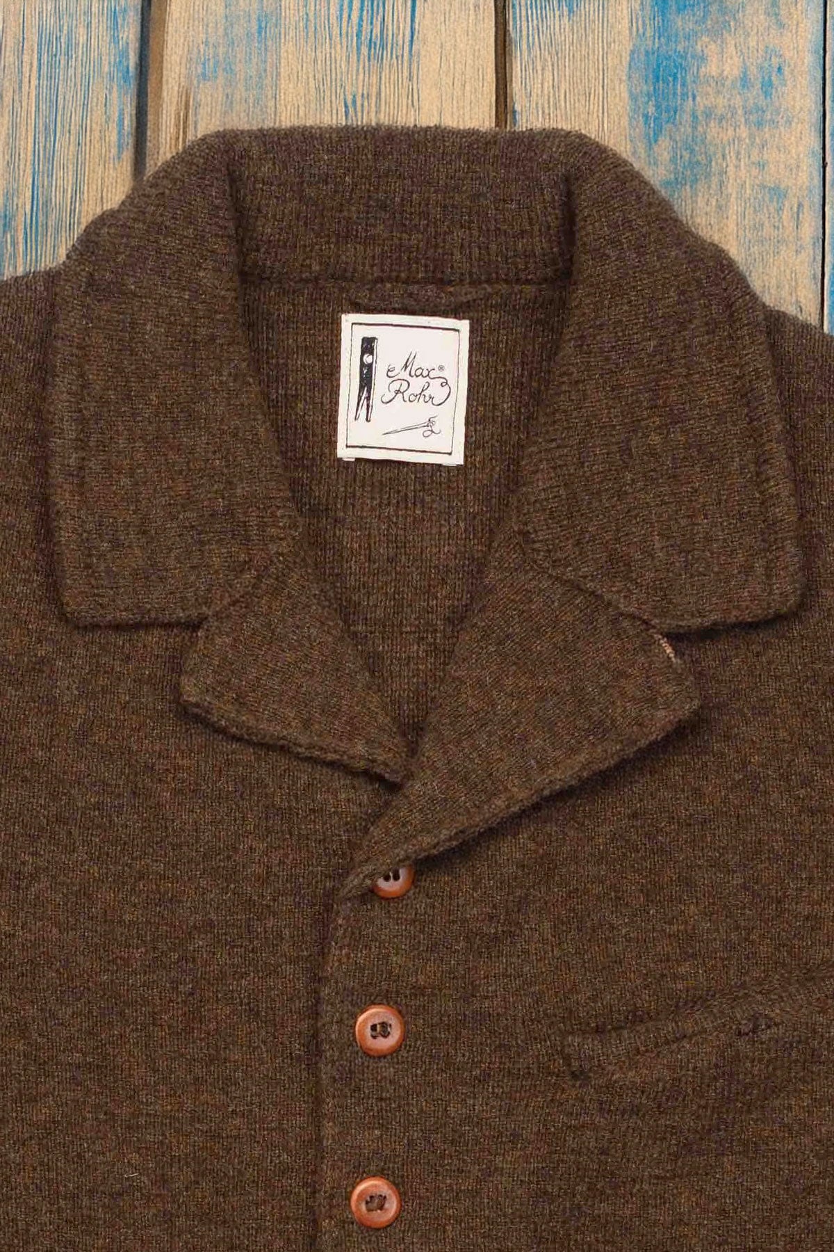 Max Rohr x GRP - Max 3 Short Jacket A - 18oz. 100% Virgin Wool in Brown