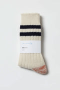 Merz b. Schwanen - Striped Merino Wool Socks (Nature/Ink)