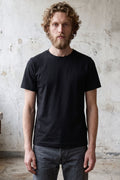 Merz b. Schwanen - 215 men's loopwheeled T-shirt, 7,2oz/sq.yd, classic fit in Black