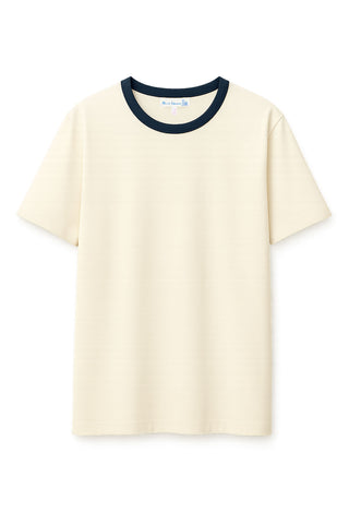 Merz b. Schwanen - 2M15B Contrast Paneled T-Shirt Ink/Nature