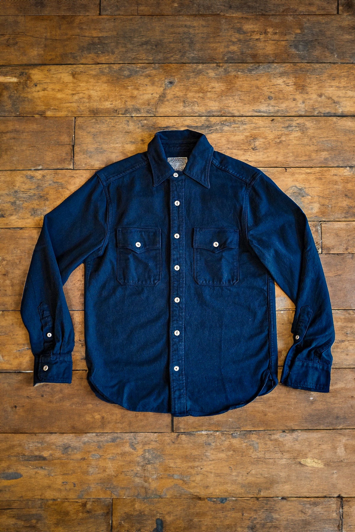 Freenote Cloth - Scout USA Shirt in Mineral Blue