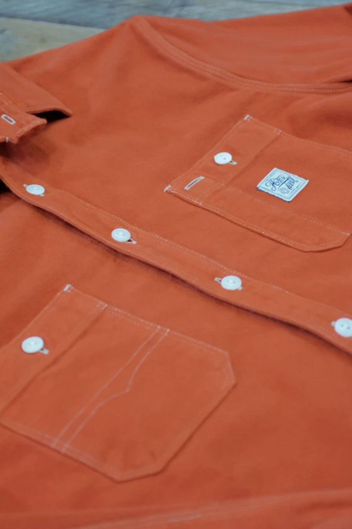 Hen's Teeth - HTM-S1M2 Work Shirt in Moleskin Rust