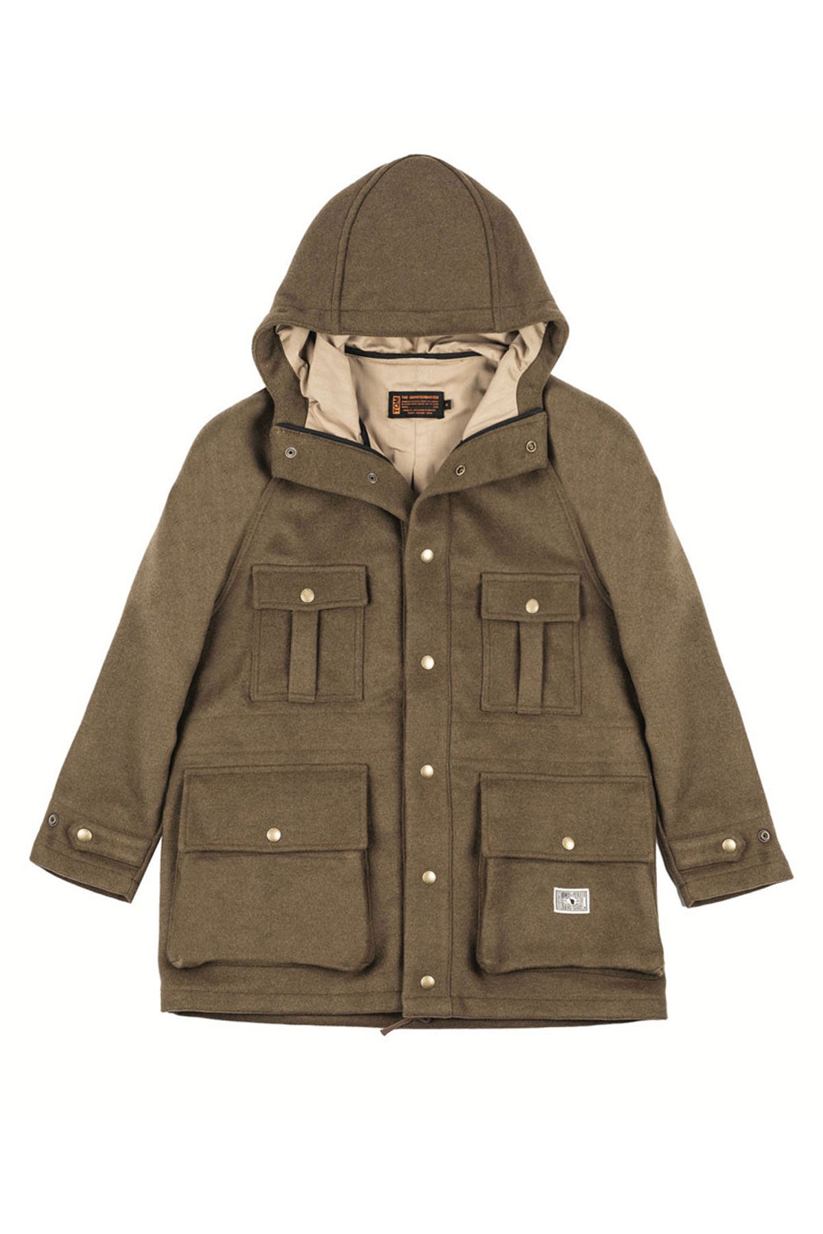 The Quartermaster - "Curzio" Wool Hooded Parka in Olive