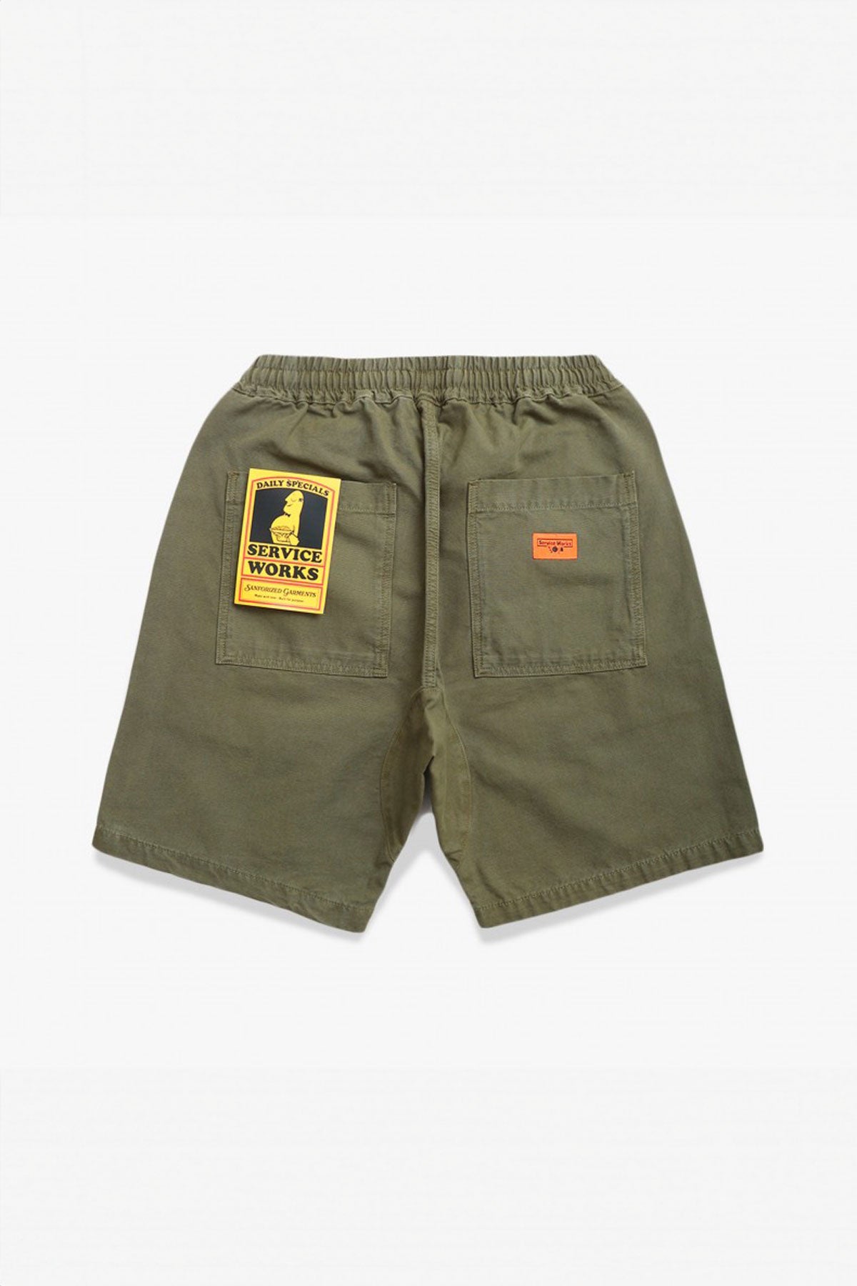Service Works - Classic Canvas Chef Shorts in Olive