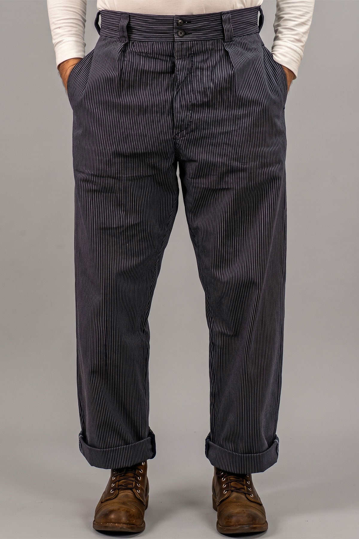 Orgueil - OR-1130 Indigo Stripe Selvedge Trousers – The Rugged Society