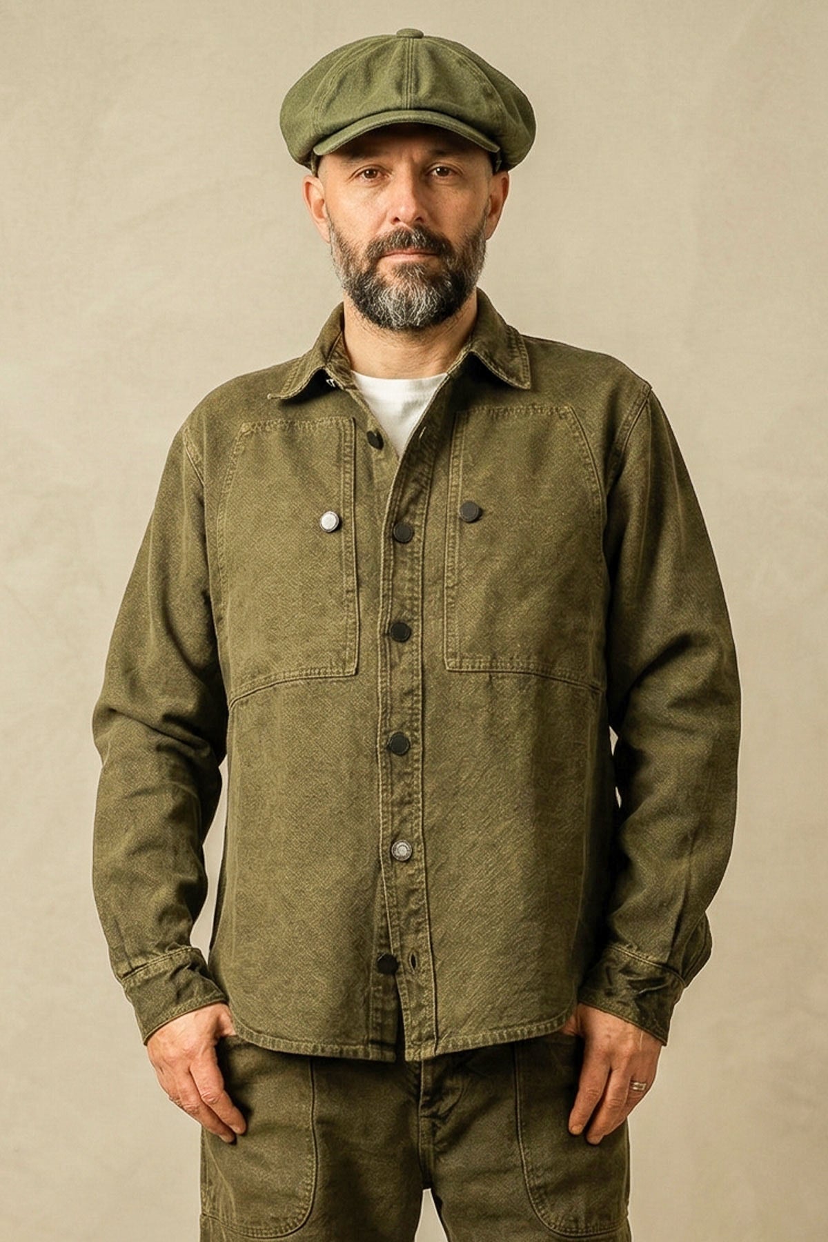 Origin of Line - Ranch Shirt 100% Hemp Green/Yellow Pigment Dyed (700 ...