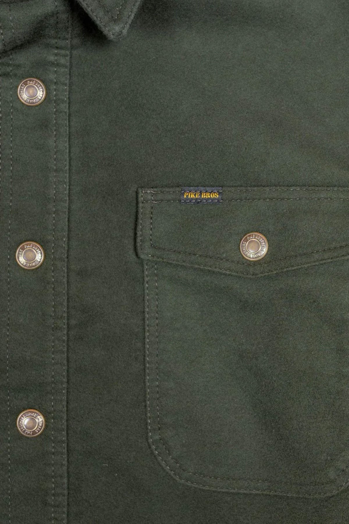 Pike Brothers - 1943 CPO Shirt Moleskin moss ( 410 g/m²)