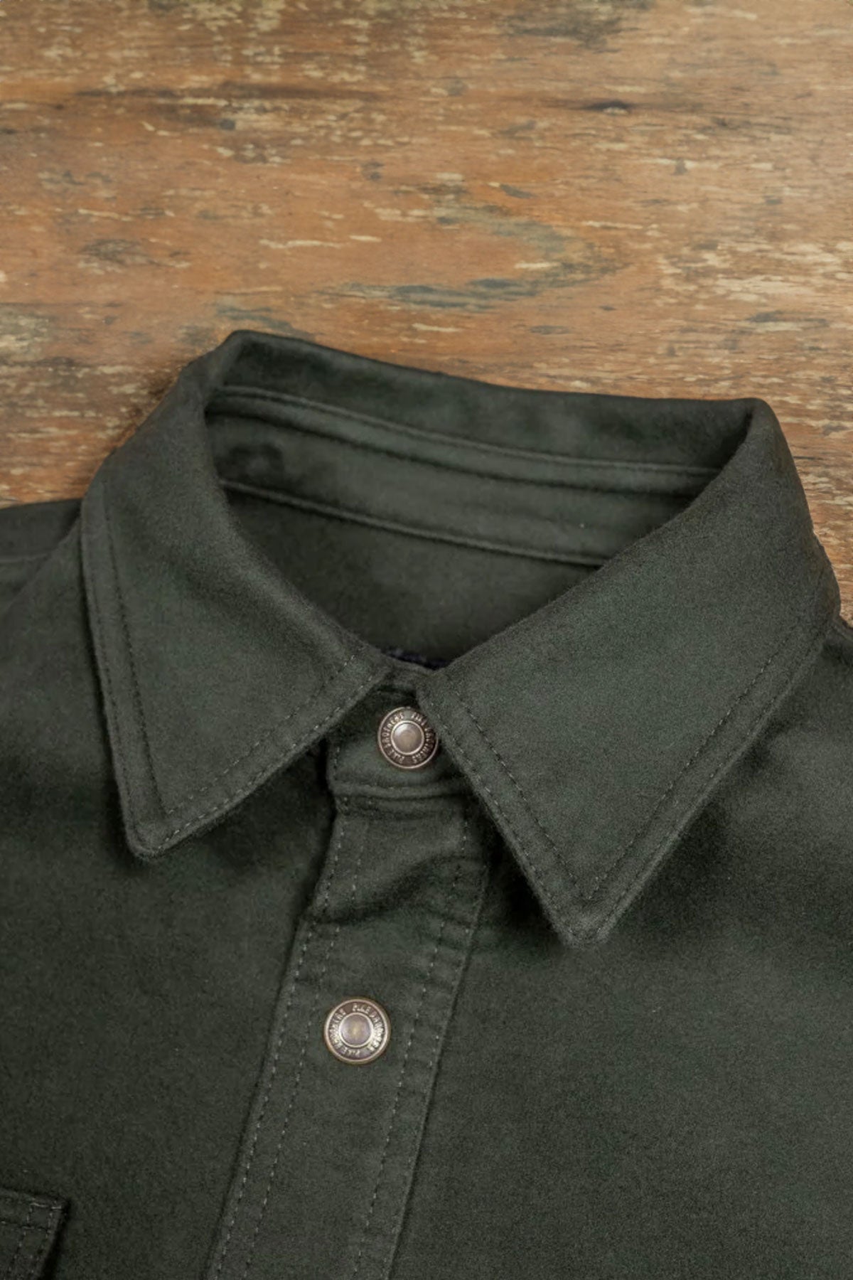 Pike Brothers - 1943 CPO Shirt Moleskin moss ( 410 g/m²)