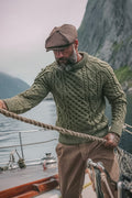 Peregrine - Hudson Aran Jumper in Apple