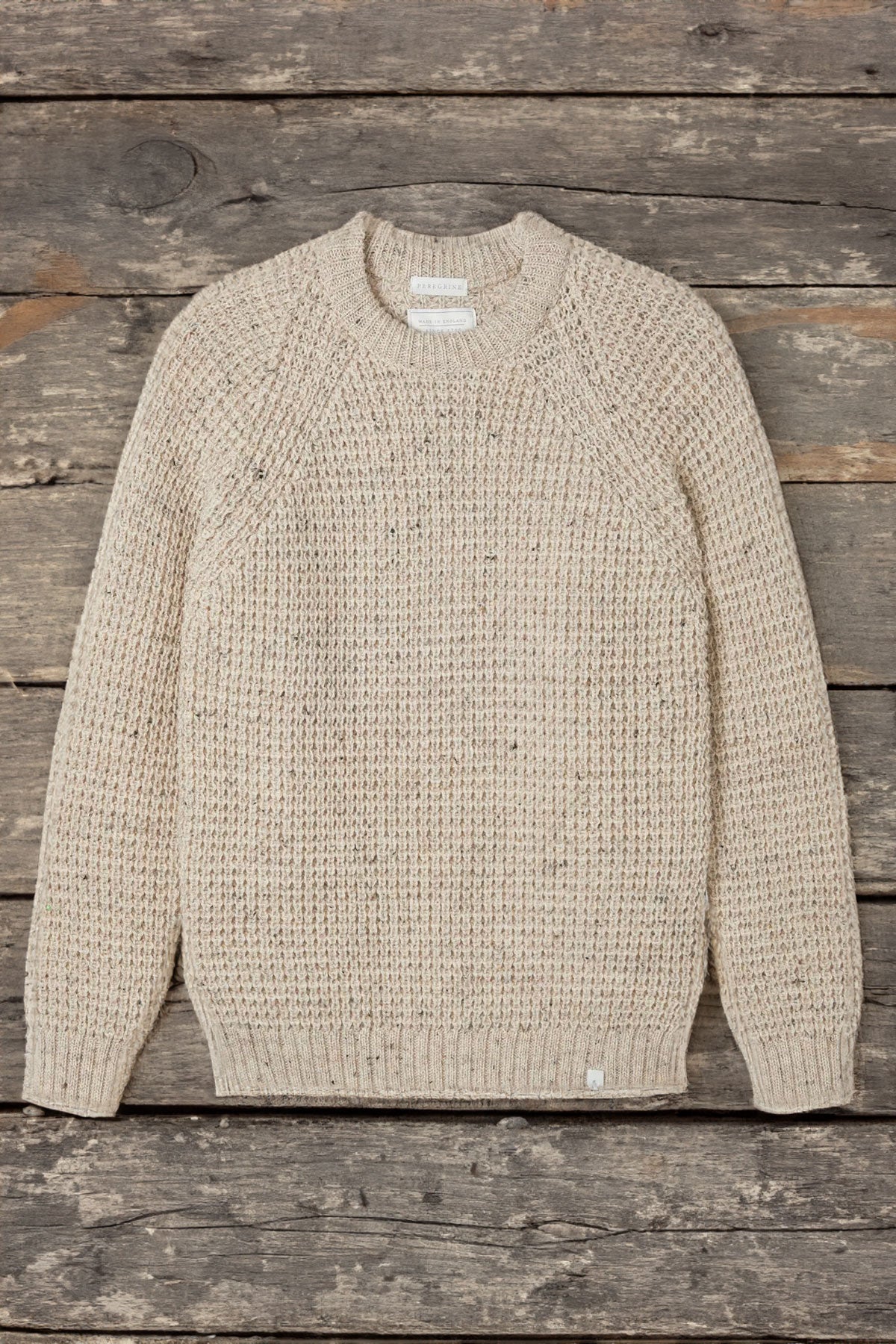 Peregrine - Waffle Crew Neck Jumper in Skiddaw