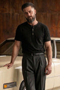 Pike Brothers - 1927 Henley Shirt Short Sleeve Deep Black