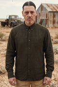 Pike Brothers – 1932 Surveyor Linen Shirt Clifden Dark Green