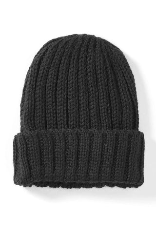 Peregrine - Ribbed Beanie in Black