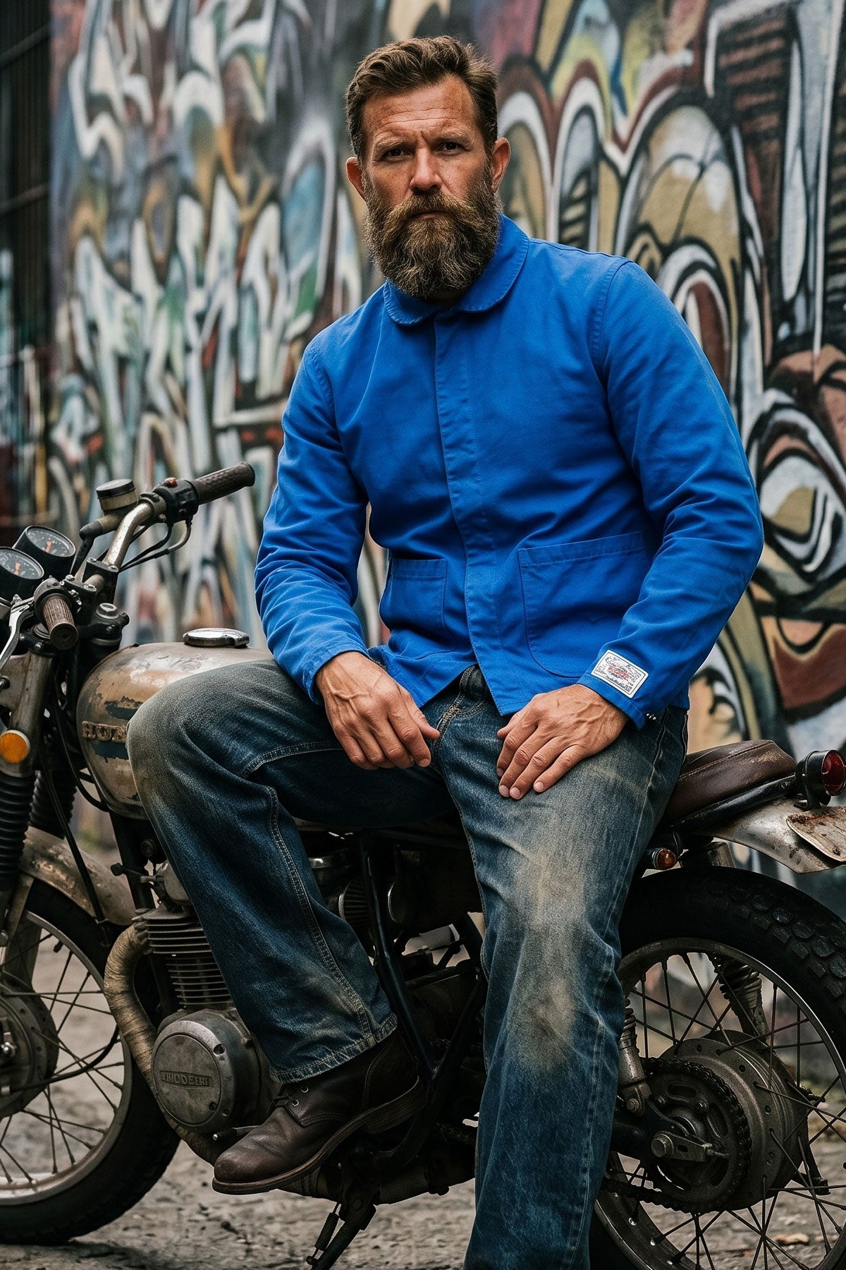 Hen's Teeth - H6C6 Rider Canvas Jacket in French Blue – The Rugged