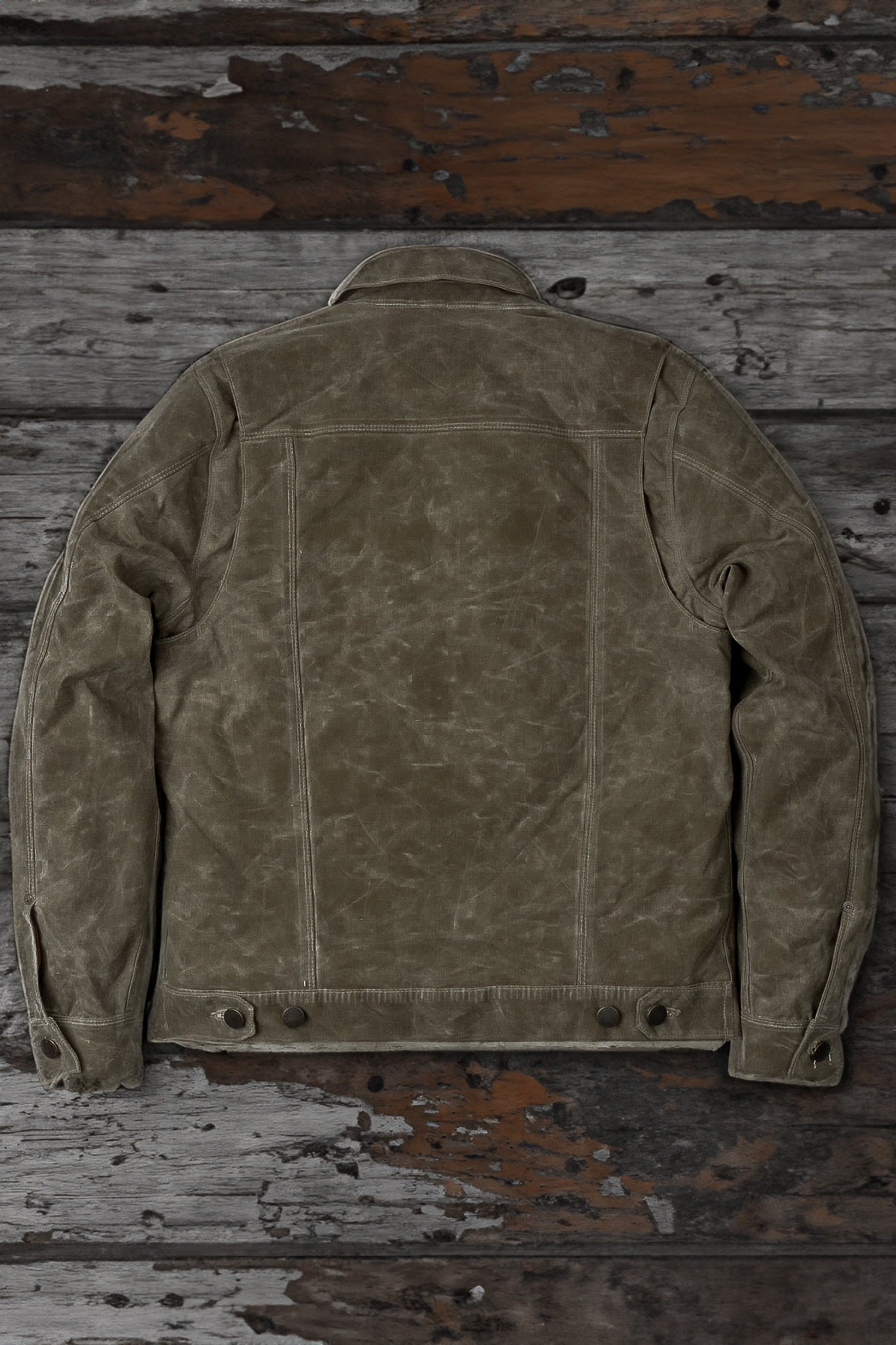 Freenote Cloth - RJ-1 Riders Jacket 20oz Heavy Waxed Canvas in Tobacco with Wool Lining