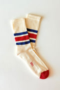 Heritage9.1 - Rucker - Natural w/ Red & Cobalt Stripes
