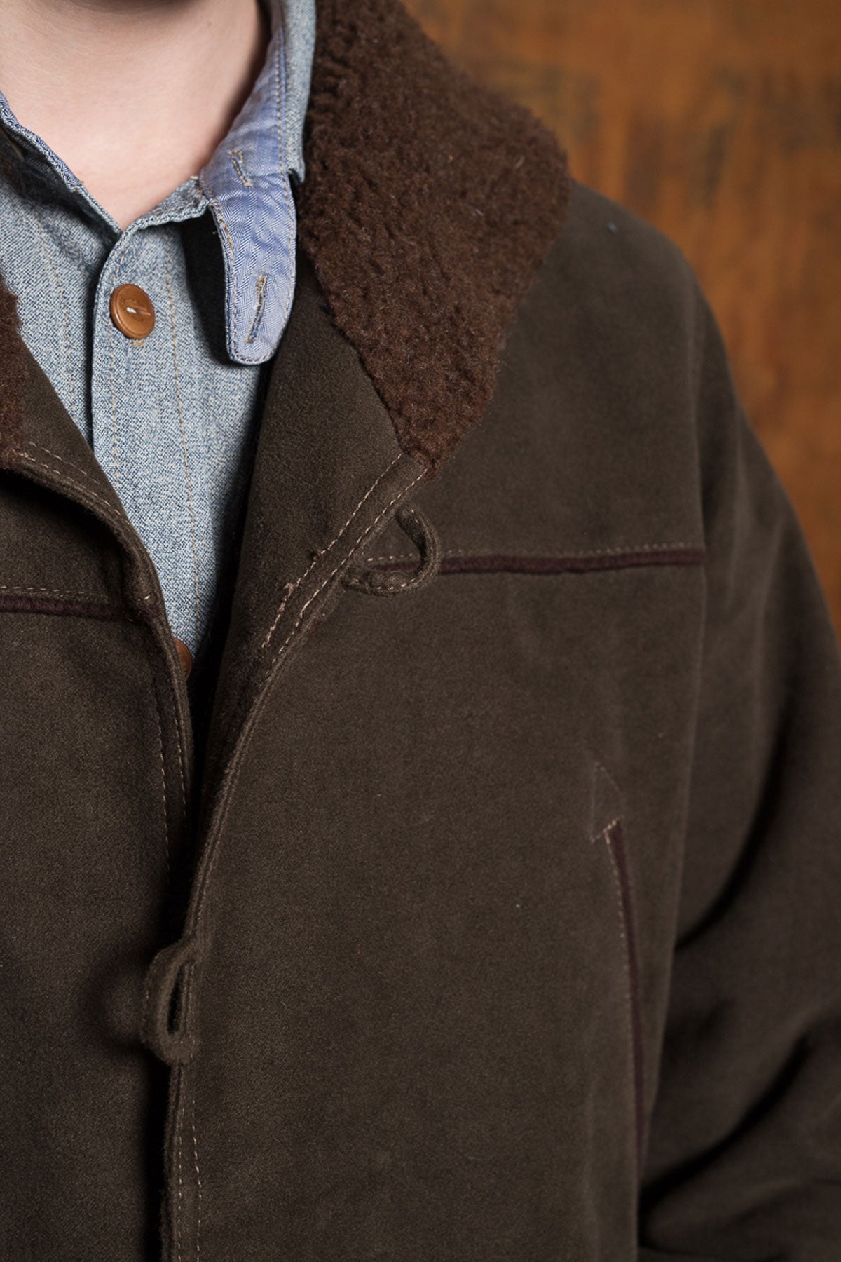 Scarti Lab - Shawl Collar Coat 709-SN960 - Moleskin Brown