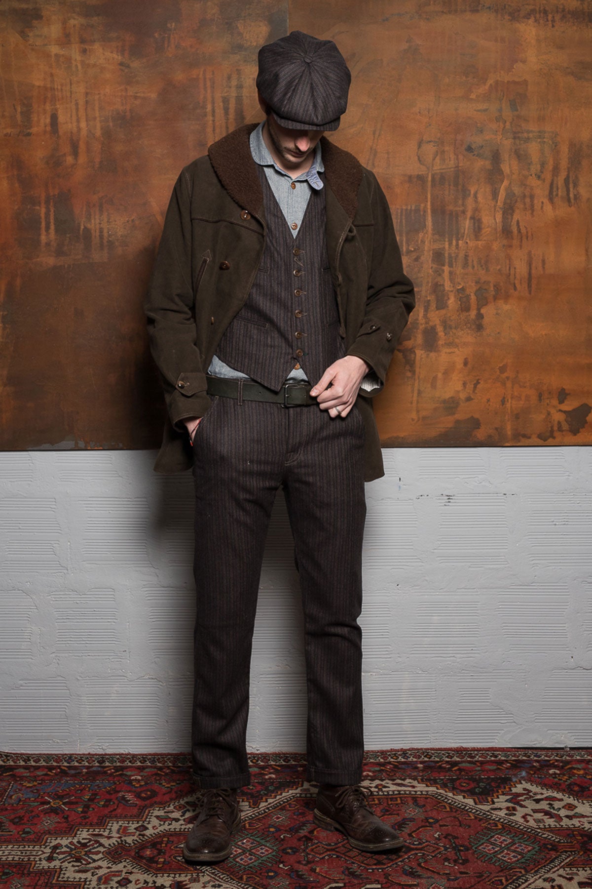 Scarti Lab - Shawl Collar Coat 709-SN960 - Moleskin Brown