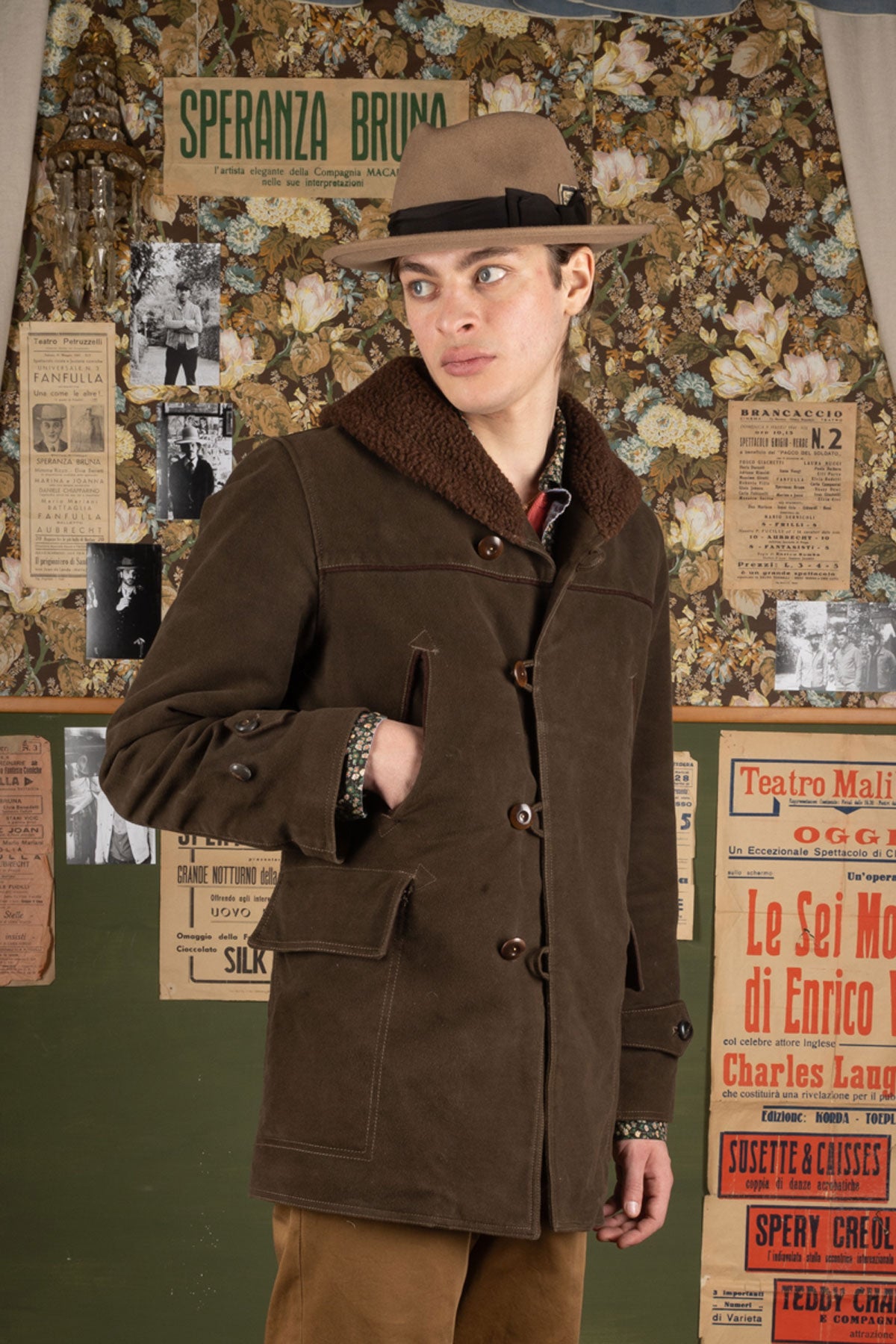 Scarti Lab - Shawl Collar Coat 709-SN960 - Moleskin Brown