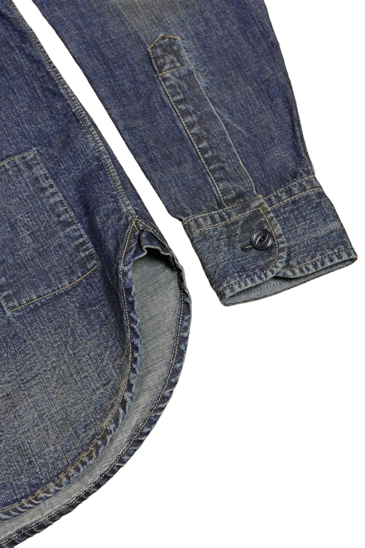 Scarti Lab Archive - 324 SU905 7oz. Japanese Denim Work Shirt (Vintage Wash)
