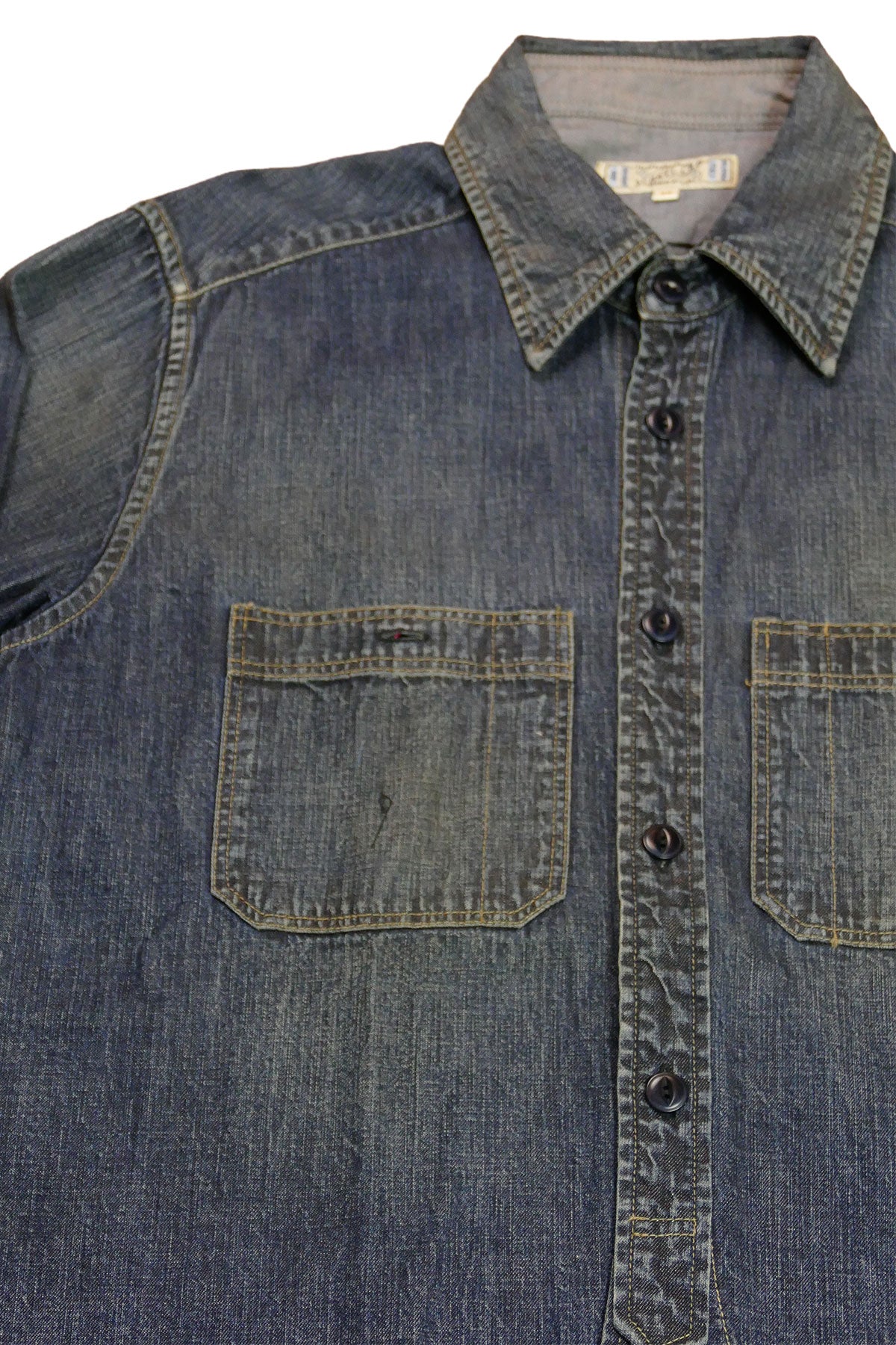 Scarti Lab Archive - 324 SU905 7oz. Japanese Denim Work Shirt (Vintage Wash)