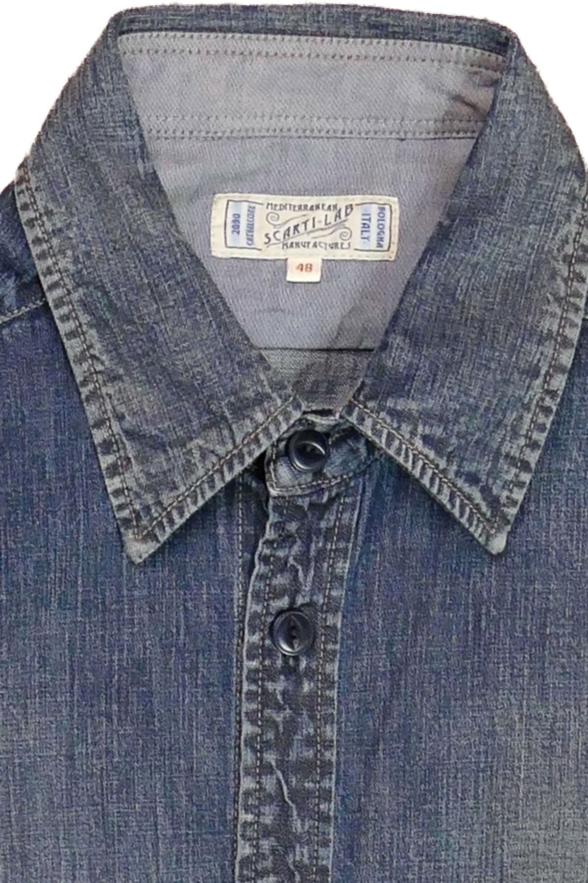 Scarti Lab Archive - 324 SU905 7oz. Japanese Denim Work Shirt (Vintage Wash)