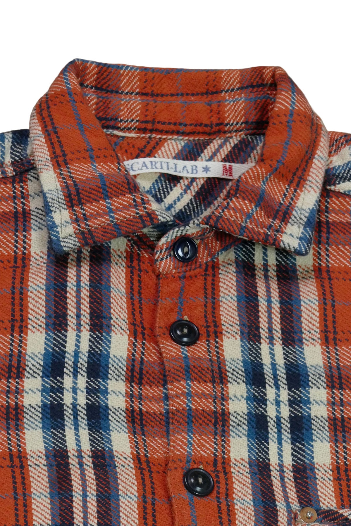 Scarti Lab Archive - 401 SG891 100% Japanese Cotton Check Flannel Overshirt (Vintage Wash)