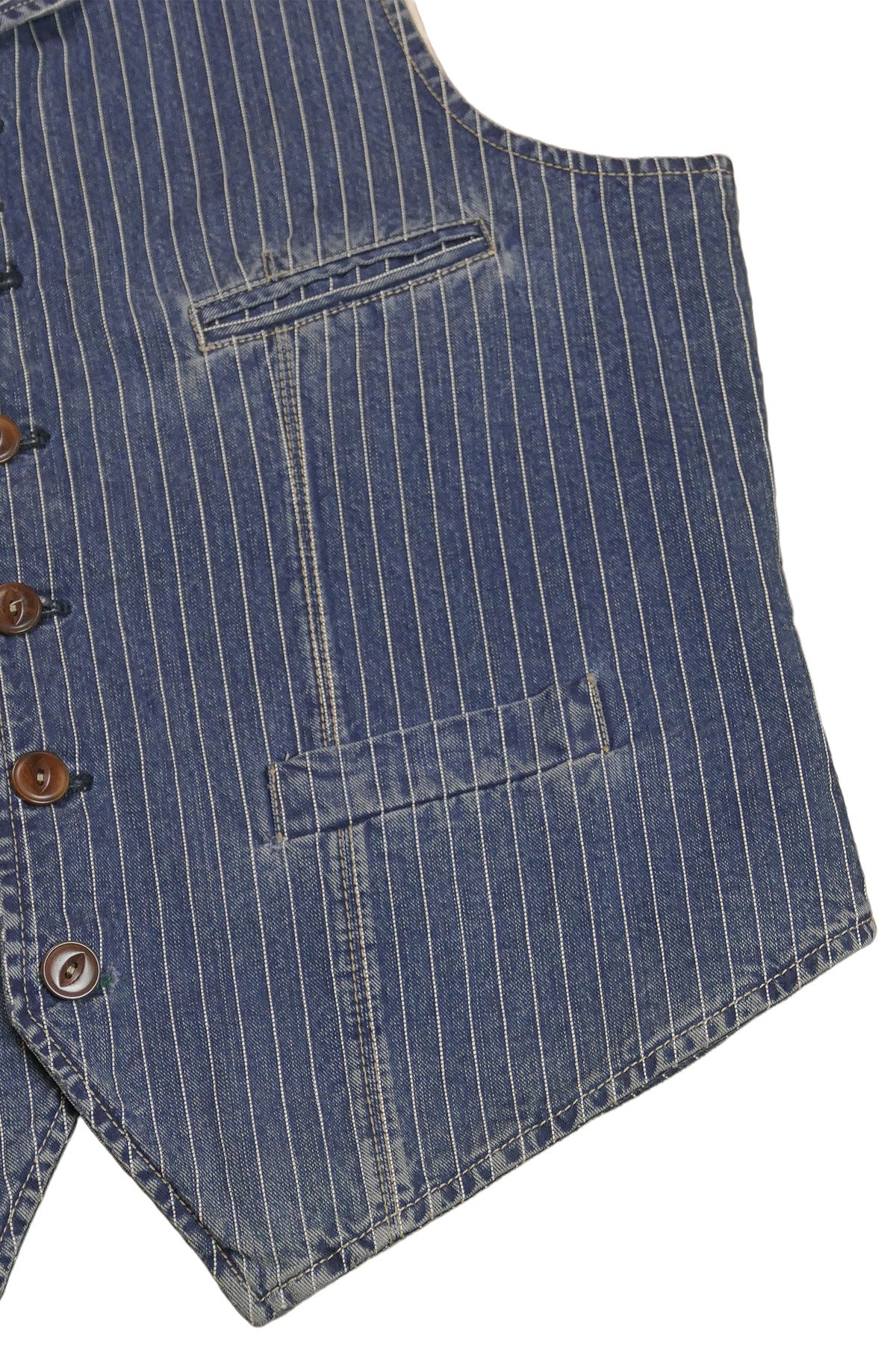 Scarti Lab Archive - 404 SG876 9 oz. Japanese Wabash Indigo Waistcoat (Vintage Wash)