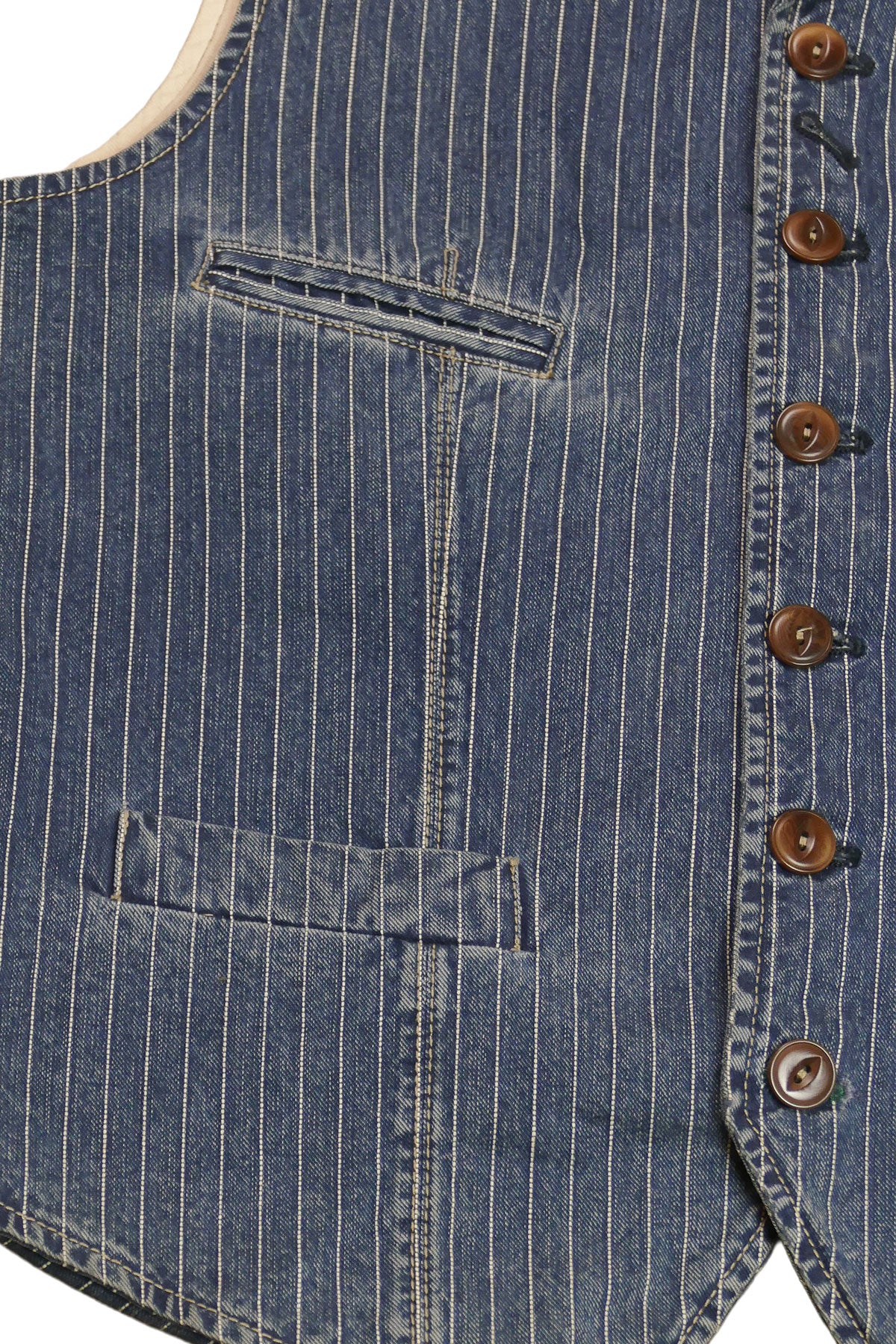 Scarti Lab Archive - 404 SG876 9 oz. Japanese Wabash Indigo Waistcoat (Vintage Wash)