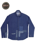 Scarti Lab Archive - 407 SM271 100% Japanese cotton 8oz. Indigo Stripe Overshirt (B.N.B. Wash)