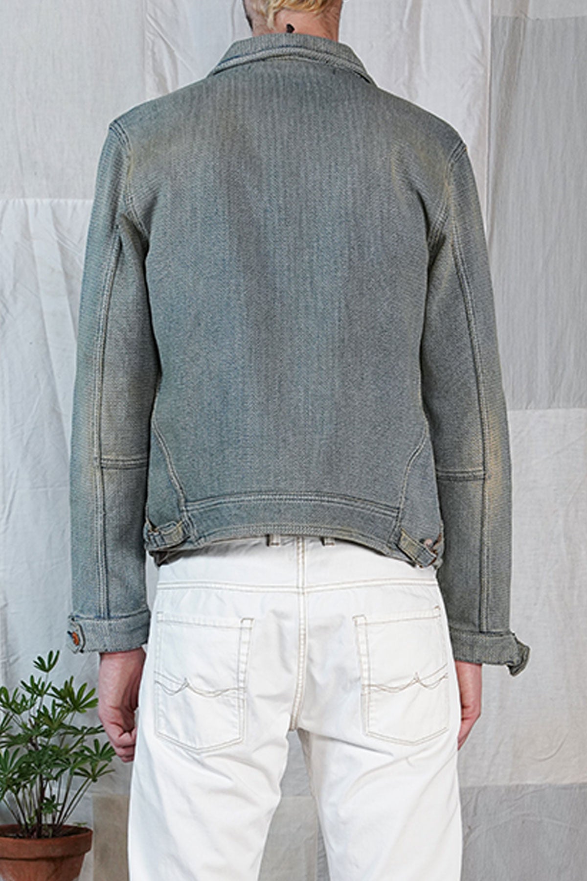 Scarti Lab - Cossack jacket 707-SU928 Vintage Wash in Light Blue