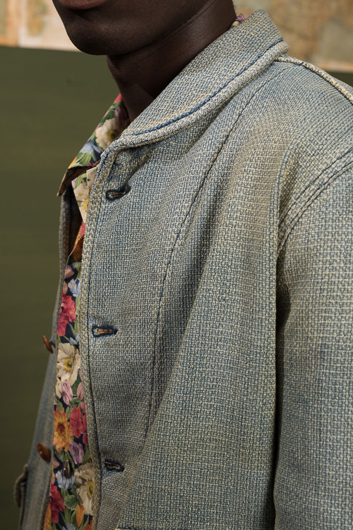 Scarti Lab - Cossack jacket 707-SU928 Vintage Wash in Light Blue