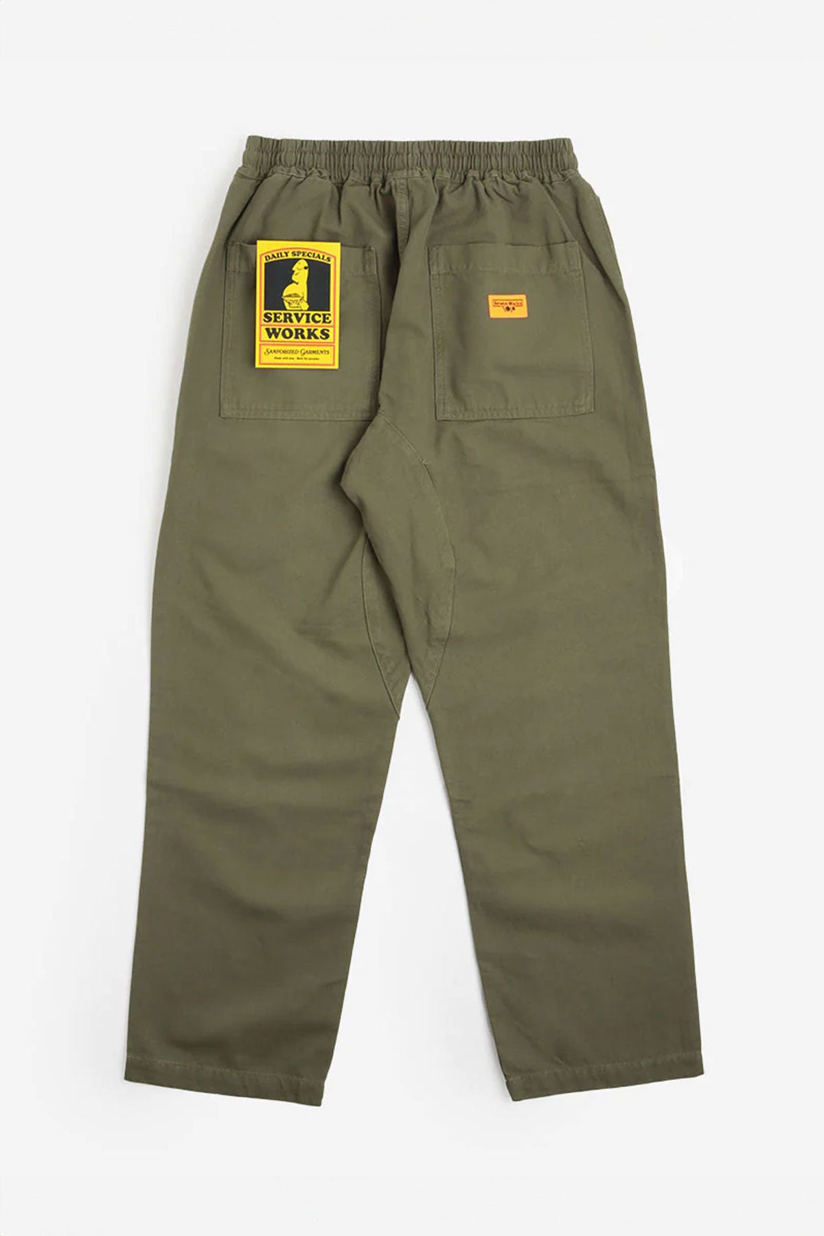 Service Works - Classic Canvas Chef Pants in Olive