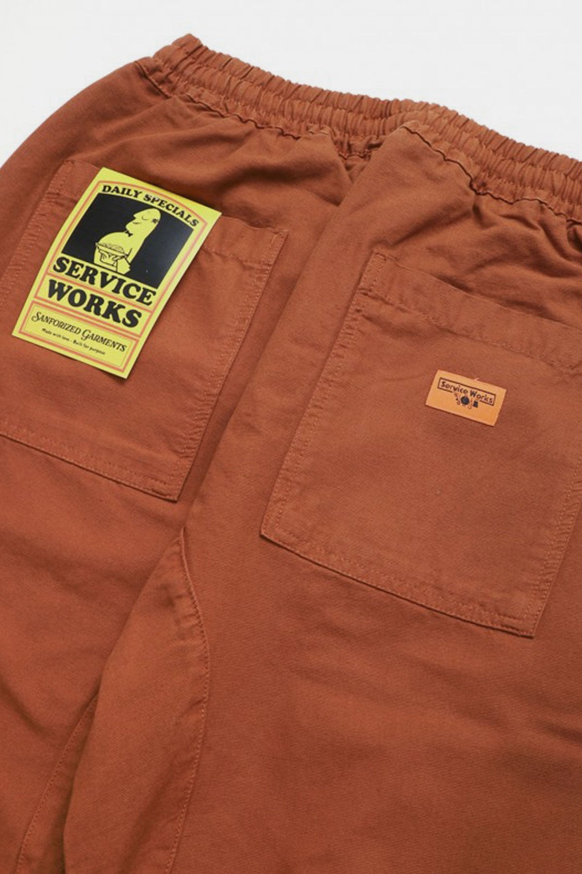 Service Works - Classic Canvas Chef Pants in Terracotta