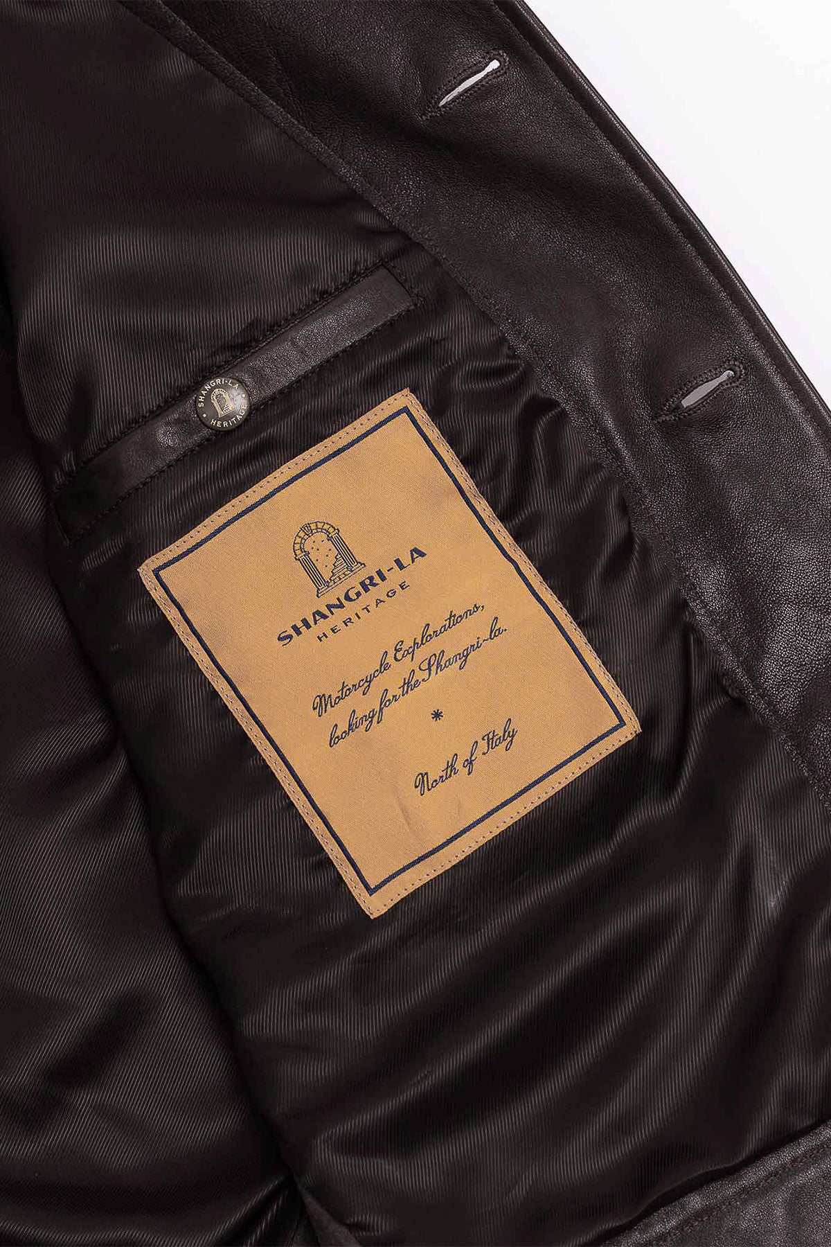 Shangri-La Heritage - “Cossack” Testa di Moro Lambskin Leather Jacket