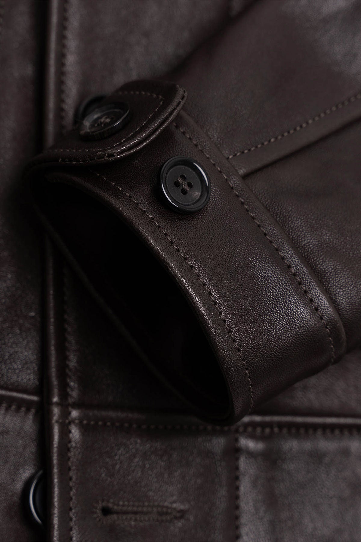 Shangri-La Heritage - “Cossack” Testa di Moro Lambskin Leather Jacket