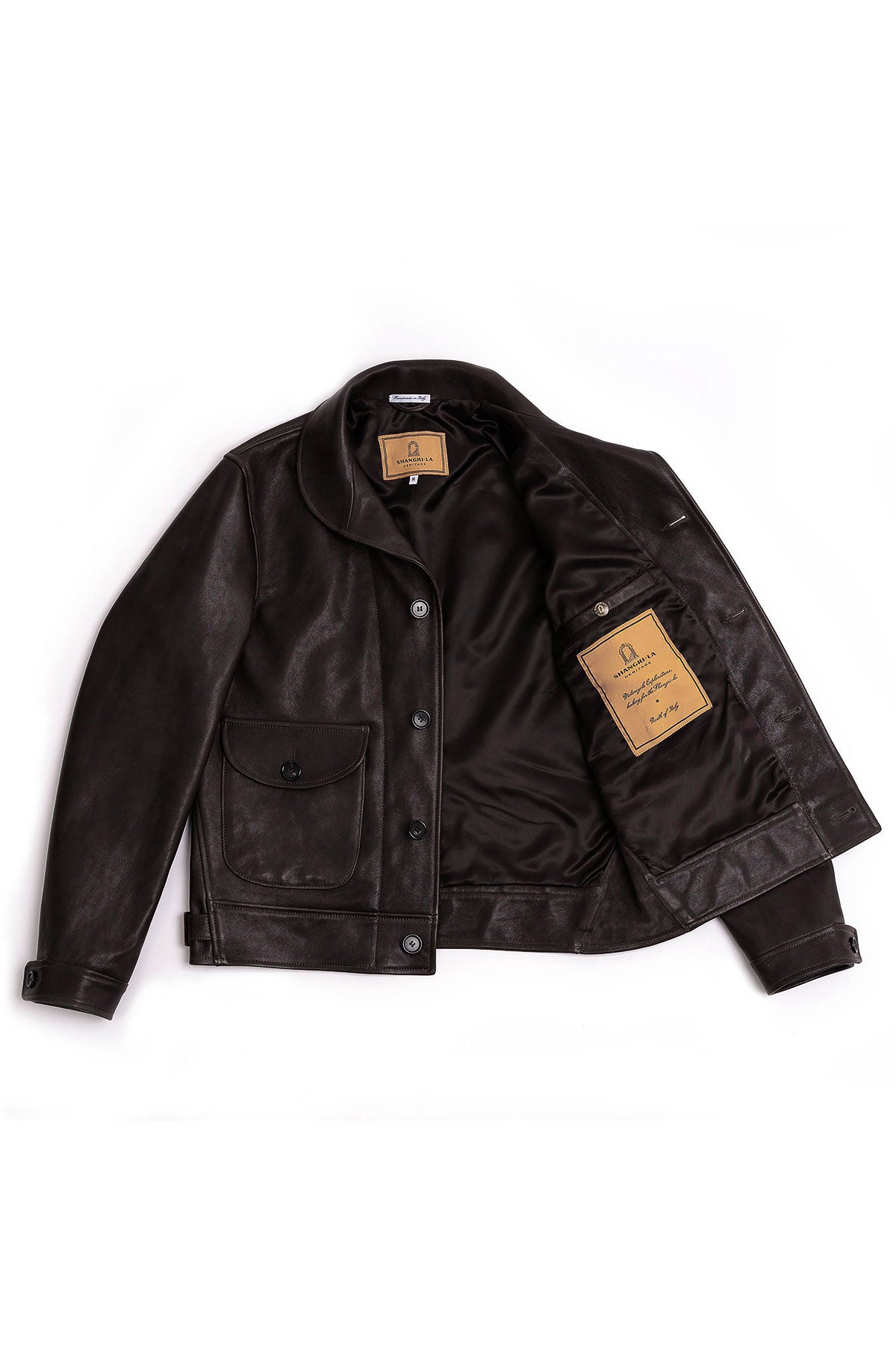 Shangri-La Heritage - “Cossack” Testa di Moro Lambskin Leather Jacket