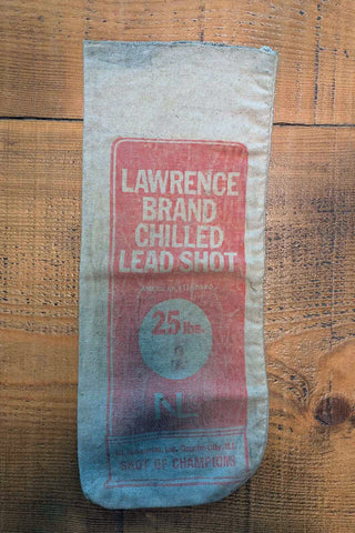 Vintage Lawrence Brand 25 lbs Chilled Lead Shot Canvas Bag