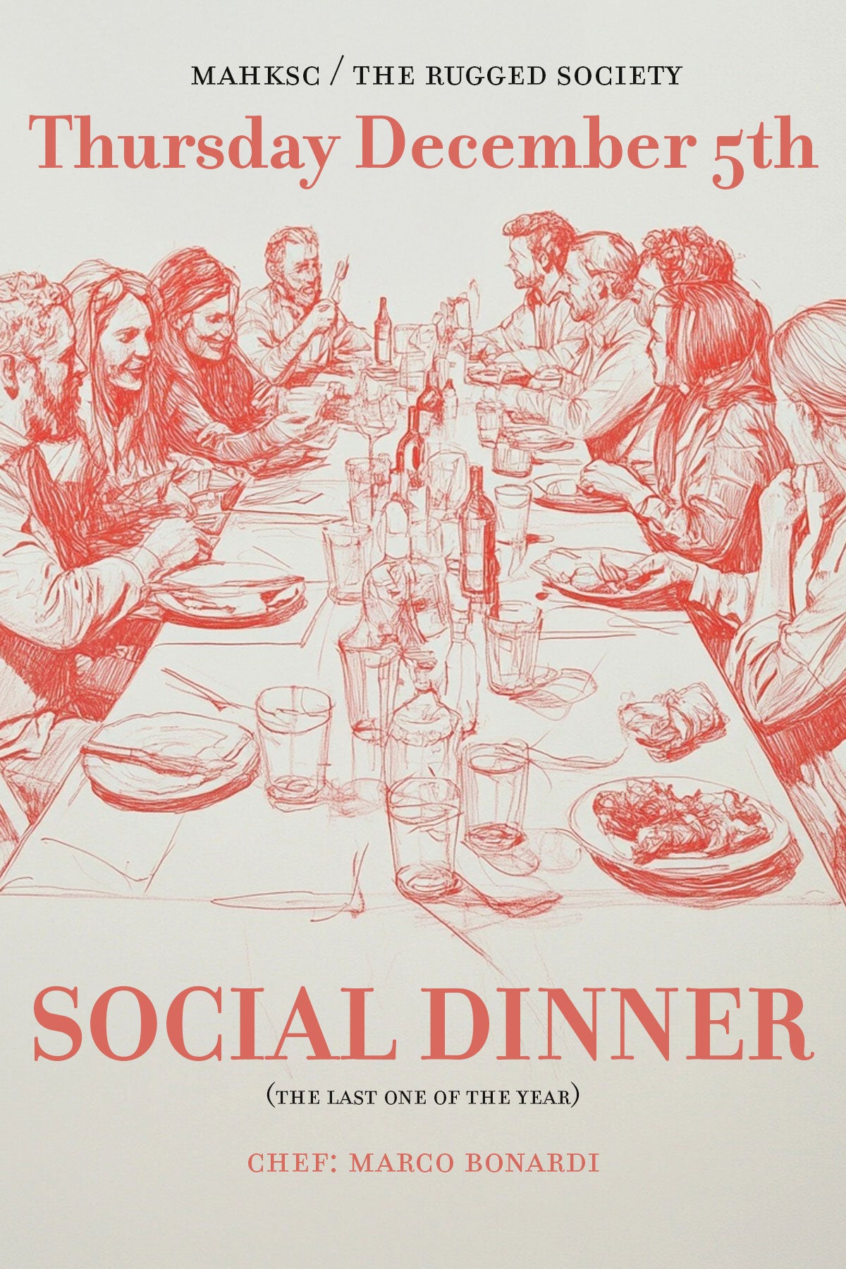 Social Dinner: December 5th 8.30 PM