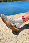 Heritage9.1 - Tazio - Natural with red stripes