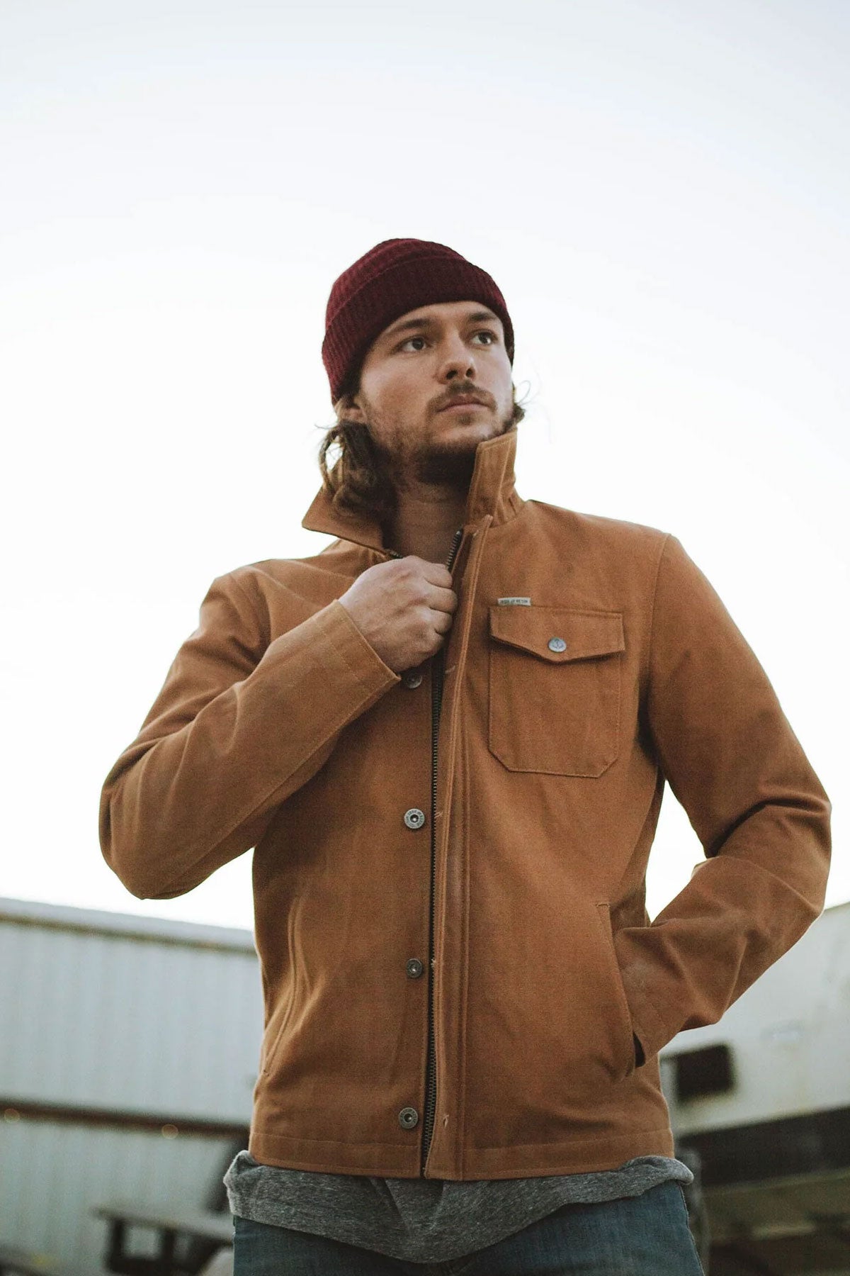 Iron And Resin - Terrain Lined Duck Canvas Jacket in Union Brown