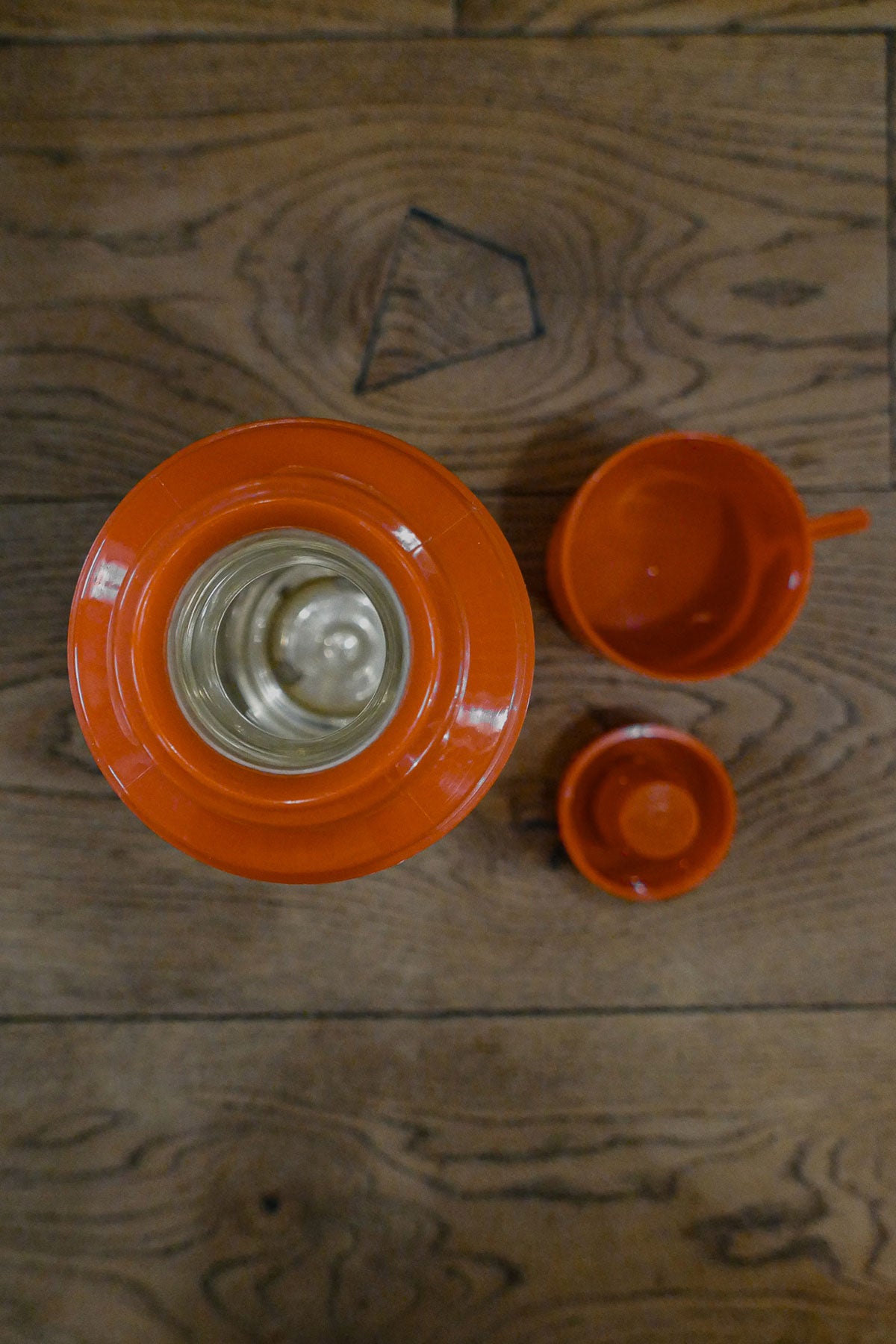 Vtg Orange Insulated Aladdin Mug // Made in Nashville TN 