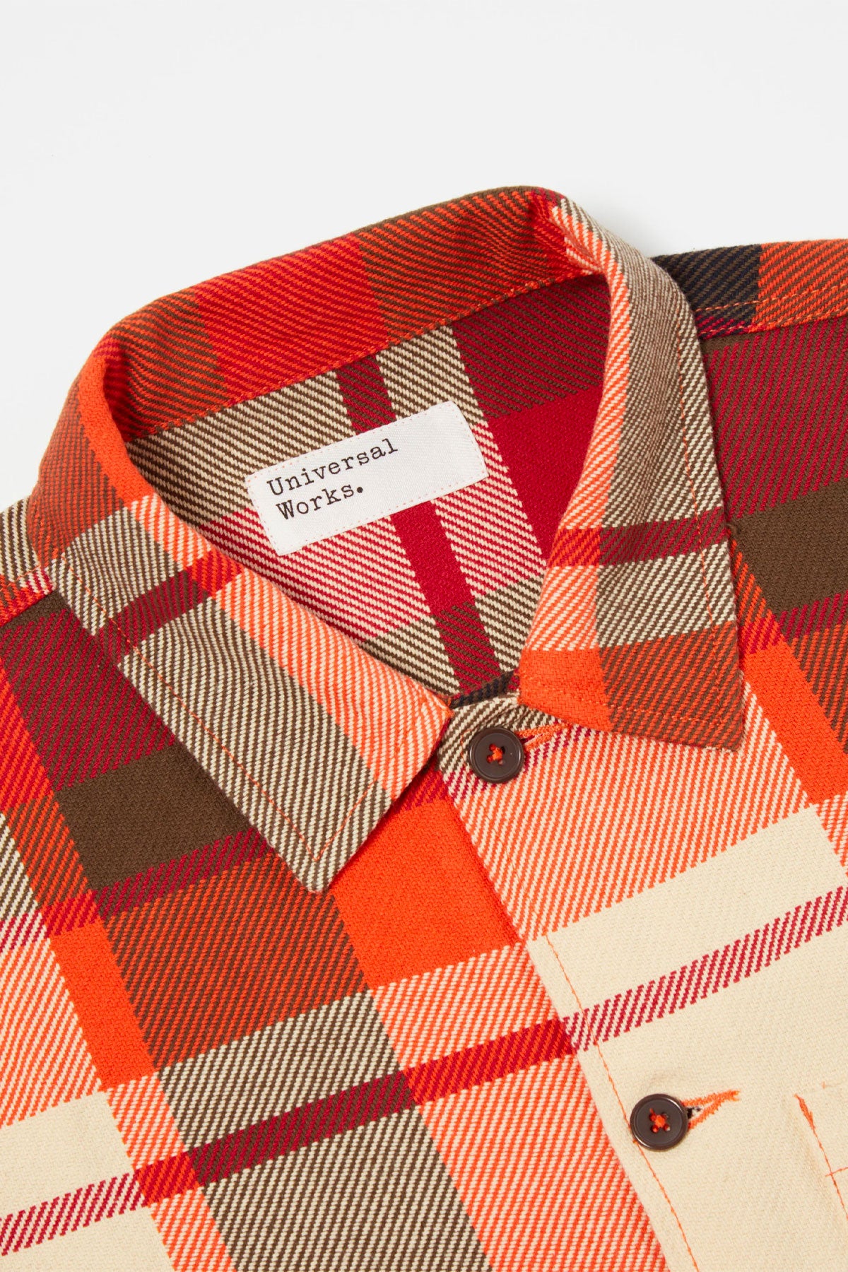 Universal Works - Uniform Shirt In Red Earth Check