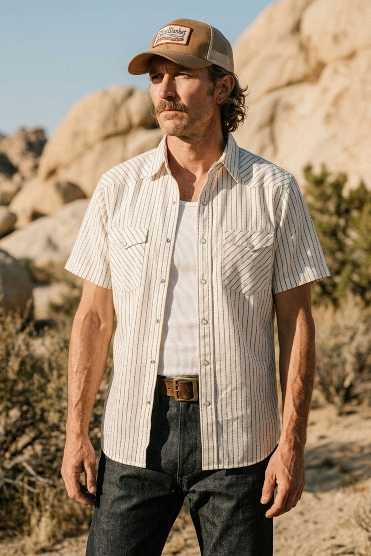 West Major - Desert Dobby Black Stripe – The Rugged Society