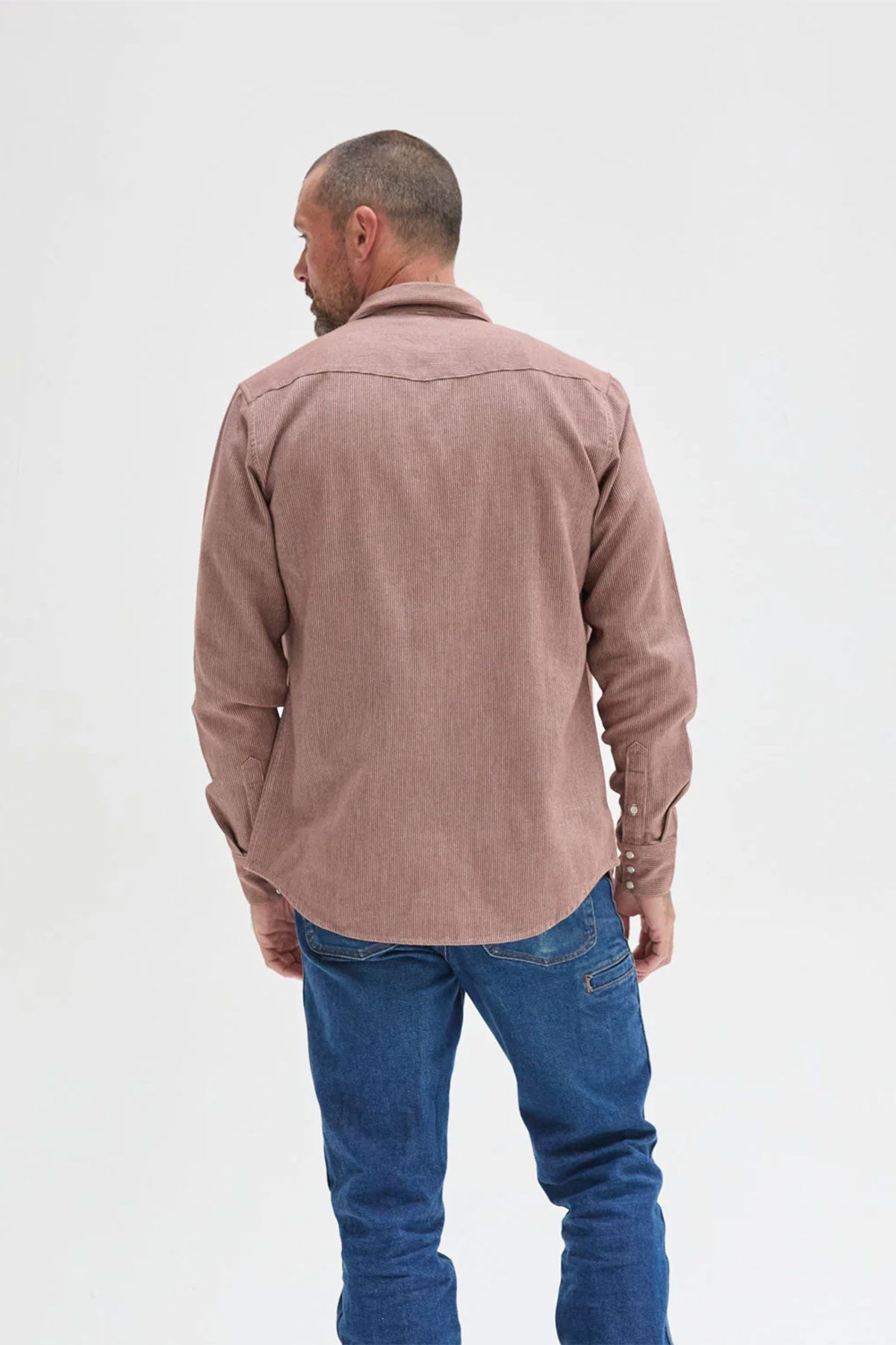 West Major – Railroad Stripe Flannel - Clay